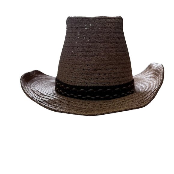 Sheplers Inc Tan Western Cowboy Straw Hat One Size - Picture 4 of 11